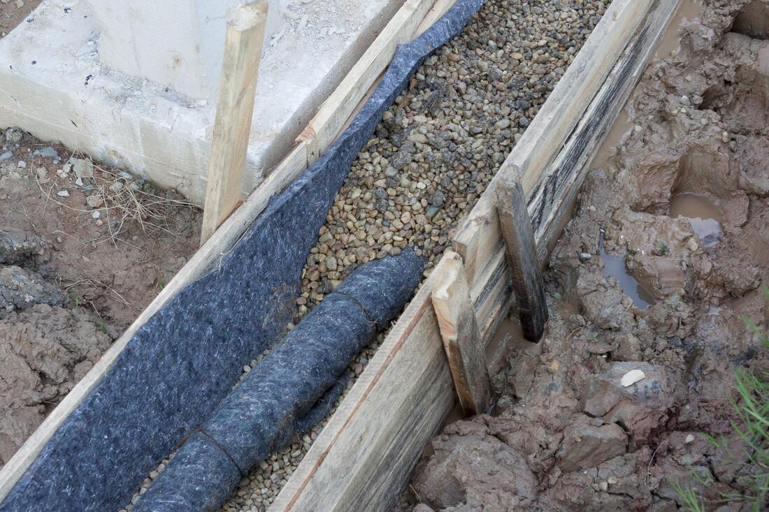 an exterior drainage system
